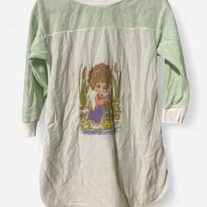 Vintage 70s 4t-5t long baseball tee style children’s sleeping smock or shirt
